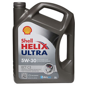 KIT Shell Helix Ultra ECT C3 5W30 bar 5 Litri + Liquimoly Diesel Purge +Engine Flush