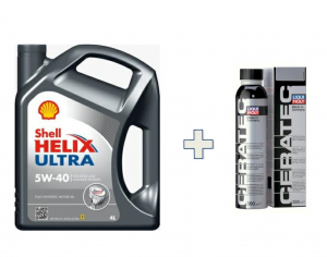 Kit Shell Helix Ultra 5W/40 barattolo 4 Litri + Liquimoly Ceratec 3721 1x300 ml