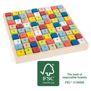 Sudoku colorato in legno Gioco didattico per bambini Educate