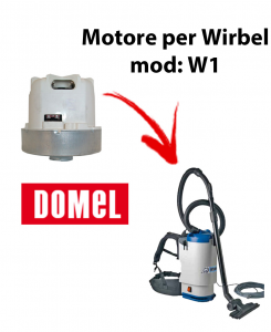 Moteur d'aspiration Domel pour aspirateur WIRBEL, modèle W1