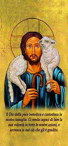 Gesù Buon Pastore con dettagli oro 10x21,5 (100 pz)