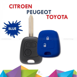 COVER GUSCIO VARI COLORI MATERIALE SILICONE PER SCOCCA CHIAVE 2 TASTI AUTO  CITROEN C1 C2 C3