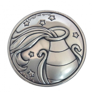 Blasone placca zodiaco acquario in argento