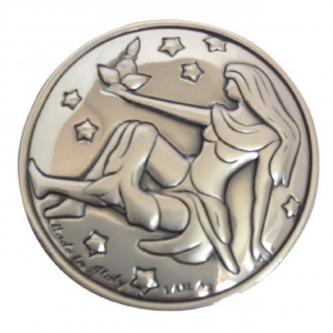 Blasone placca zodiaco vergine in argento