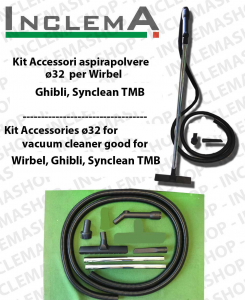 Accessories kit  vacuum cleaner ø32 valid for GHIBLI, TMB, SYNCLEAN, WIRBEL