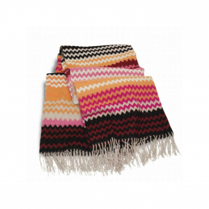 Missoni Home throw with fringes HUMBERT T59 zig-zag 