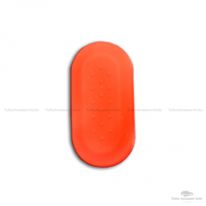 Cover Colorata Protezione In Silicone Morbido Per Scocca Guscio Chiave 3 Tasti Pieghevole Auto Fiat 500 (Rosso)