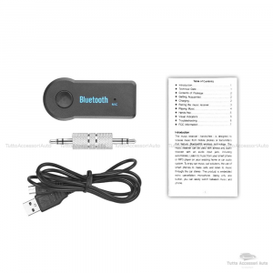 Ricevitore Senza Fili Bluetooth A2Dp Stereo Mp3 Musica Audio 3,5Mm Aux Con Microfono Per Vivavoce Telefonata Adattatore Jack 3.5Mm Kit Vivavoce Bluetooth V3.0 Auto Aux Stereo Audio