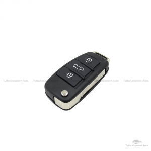 Guscio Chiave Telecomando 3 Tasti Con Lama HU66 Batteria In Custodia Senza  Transponder Per Audi A1 A3 A4 A6 A8 Q5 Q7 - Led Mauro Mania