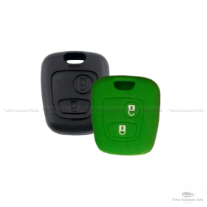 Cover Guscio Colorato Materiale Silicone Morbido Per Scocca Chiave 2 Tasti Auto Toyota Aygo In 10 Fantastici Colori (Verde)