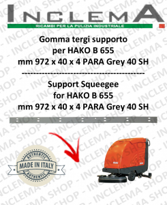 B 655 Support Squeegee rubber for Scrubber Dryer  HAKO