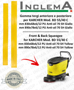 BD 55/40 C   gomma tergi avant et arrière  pour Autolaveuse KARCHER