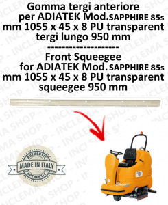 SAPPHIRE 85s Front Squeegee Rubber for Scrubber Dryer ADIATEK (squeegee da 950 mm)