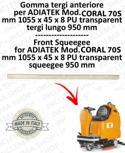 SAPPHIRE 65 Front Squeegee Rubber for Scrubber Dryer ADIATEK (squeegee da 950 mm)-2