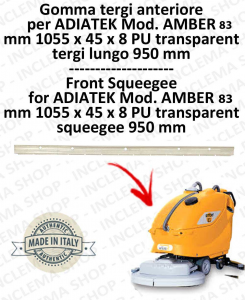 AMBER 83 Front Squeegee Rubber for Scrubber Dryer ADIATEK (squeegee da 950 mm)