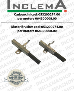 COPPIA di Carboncini Ametek mod: 053200274.00 validi for vacuum motor  Ametek  064300008.00