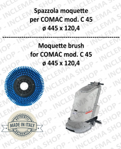 C 45 Moquette brushe  in PPL 0,30 Dimension ø 445 X 120,4 3 pioli for Scrubber Dryer COMAC