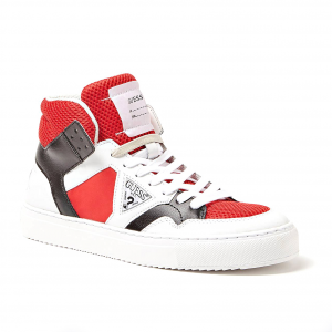 Sneakers alte bianco/blu o bianco/rosse Guess