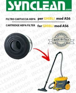 AS6  Filtro de Cartucho HEPA para aspiradora GHIBLI - cod: 2512755