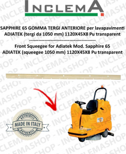 SAPPHIRE 65 GOMMA TERGI avant pour Autolaveuse ADIATEK (tergi da 1050 mm)