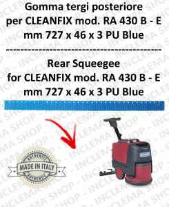 RA 430 B-E Back Squeegee Rubber for Scrubber Dryer  CLEANFIX