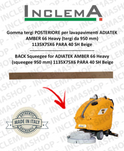 Back Squeegee Rubber for Scrubber Dryer ADIATEK AMBER 66 Heavy (squeegee da 950 mm)