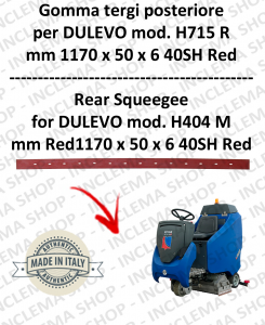 H715 R Squeegee Rubber scrubber dryer posteriore for DULEVO