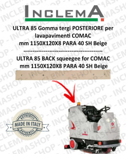 ULTRA 85 B/BS Gomma tergi POSTERIORE per lavapavimenti COMAC 