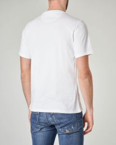 T-shirt bianca con logo floreale