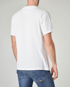 T-shirt bianca con stampa colori USA