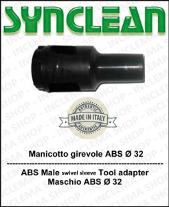 MANICOTTO Girevole Maschio ABS da ø32 pour aspirateur valable pour Ghibli AS5 - Synclean MX5