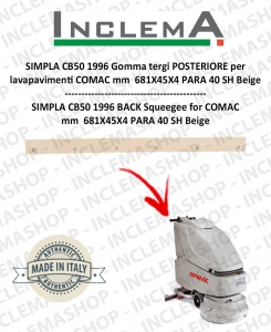 SIMPLA CB50 goma de secado trasero para fregadora COMAC