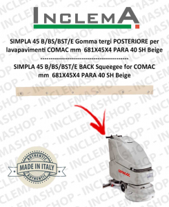 SIMPLA 45 B/BS/BST/E Hinten Sauglippen für Scheuersaugmaschinen COMAC