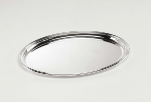 Vassoio ovale in metallo placcato argento stile Inglese