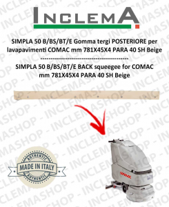 SIMPLA 50 B/BS/BT/E goma de secado trasero para fregadora COMAC