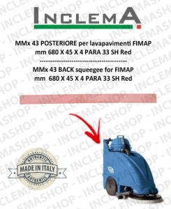 MMx 43 goma de secado trasero para fregadora FIMAP (till s/n 211012836)