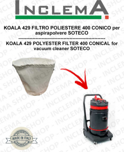 KOALA 429 filtre en polyester 440 conique pour Aspirateur SOTECO