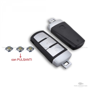 Guscio Scocca Volkswagen 3 Tasti Chiave Telecomando Vw Passat Touran Bora Con Tre Pulsanti Rifiniture Alluminio Cover Con Micro Pulsanti