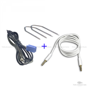 Cavo Aux Audio Jack Femmina Auto Fiat Lancia Autoradio Delphi Grundig Bosch ScrittaNo Source Available No Blue&Me + Kit Estrazione + Cavo Audio Jack Maschio 3,5Mm Mp3 Smartphone