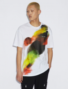 T-shirt uomo ARMANI EXCHANGE con stampa multicolor