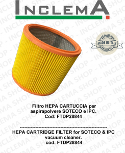 Filtro HEPA CARTUCCIA per  aspirapolvere SOTECO & IPC Cod: FTDP28844