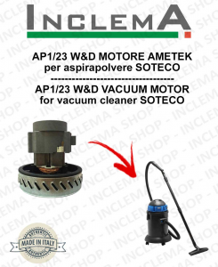 AP1/23 W&D Motore aspirazione AMETEK per aspirapolvere SOTECO - 220/240 V 1200 W