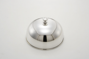 Cloche coprivivande campana argentata argento tonda stile Cardinal