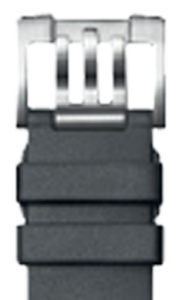 Cinturino Luminox in gomma nera - 24mm