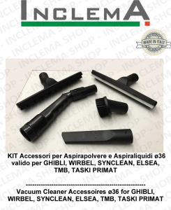 KIT Accessori  Aspirapolvere & Aspiraliquidi ø36 valido per GHIBLI , WIRBEL, TMB , ELSEA, TASKI PRIMAT