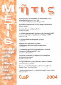 Metis 2004-Vol. XI, N. 1, 2004
