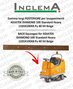 Back Squeegee Rubber for Scrubber Dryer ADIATEK DIAMOND 100 Standard Heavy