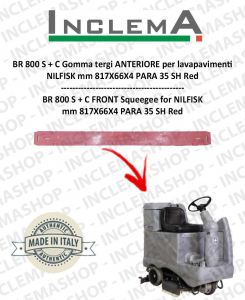 BR 800 S+C Front Squeegee Rubber for Scrubber Dryer NILFISK