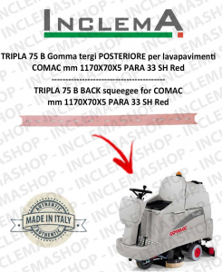 TRIPLA 75 B Back Squeegee Rubber for Scrubber Dryer COMAC (squeegee da 1085 mm)