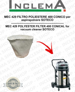 MEC 429 polyester filter 440 conical for vacuum cleaner SOTECO
